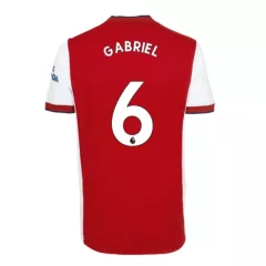 Arsenal Jersey Custom Home GABRIEL #6 Soccer Jersey 2021/22 - bestsoccerstore