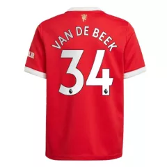 Manchester United Jersey Custom Home VAN DE BEEK #34 Soccer Jersey 2021/22 - bestsoccerstore