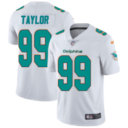 Men's Miami Dolphins Taylor #99 Nike White Vapor Limited Jersey