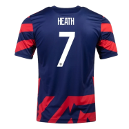 USA Jersey Custom Away HEATH #7 Soccer Jersey 2021/22