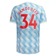 Manchester United Jersey Custom Away VAN DE BEEK #34 Soccer Jersey 2021/22 - bestsoccerstore