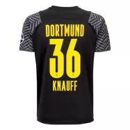 Borussia Dortmund Jersey Custom Away KNAUFF #36 Soccer Jersey 2021/22 - bestsoccerstore