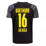 Borussia Dortmund Jersey Custom Away AKANJI #16 Soccer Jersey 2021/22 - bestsoccerstore