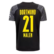 Borussia Dortmund Jersey Custom Away MALEN #21 Soccer Jersey 2021/22 - bestsoccerstore
