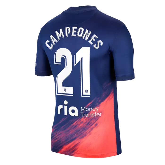Atletico Madrid Jersey Custom Away CAMPEONES #21 Soccer Jersey 2021/22 - bestsoccerstore