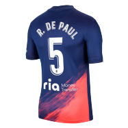 Atletico Madrid Jersey Custom Away R.DE PAUL #5 Soccer Jersey 2021/22