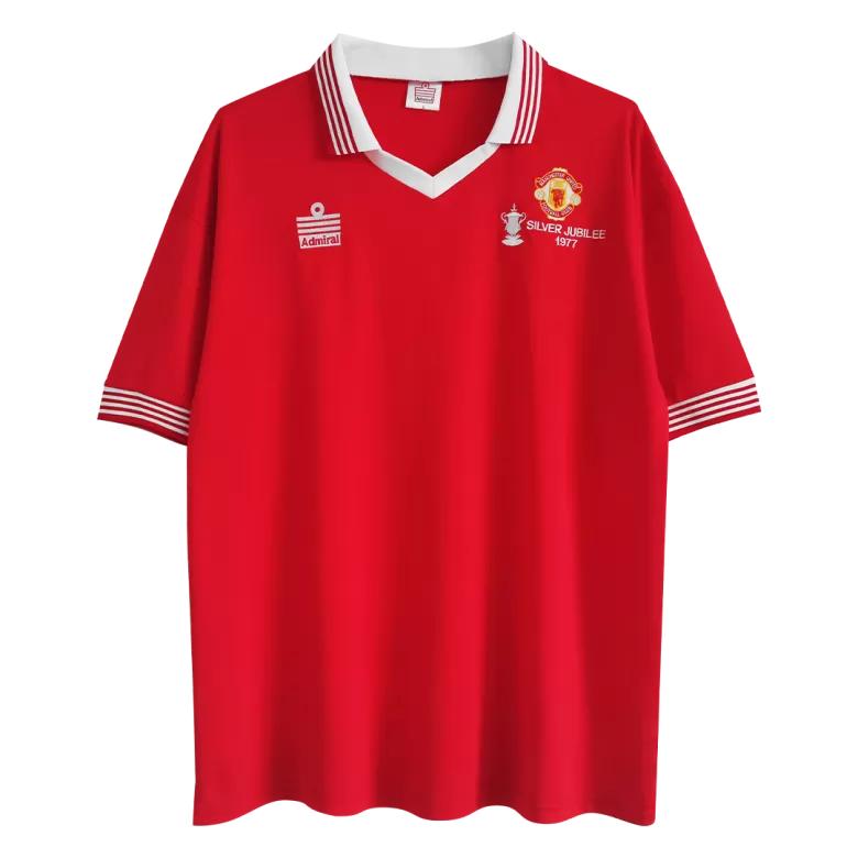 Manchester United Retro Jersey Home Soccer Shirt 1977 - bestsoccerstore