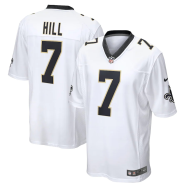 New Orleans Saints HILL #7 Nike White Player Game Jersey