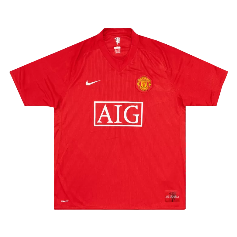 Manchester United Retro Jersey Home Soccer Shirt 2007/08 - bestsoccerstore