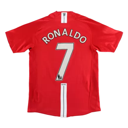 Manchester United Jersey RONALDO #7 Custom Home Soccer Jersey 2007/08 - bestsoccerstore