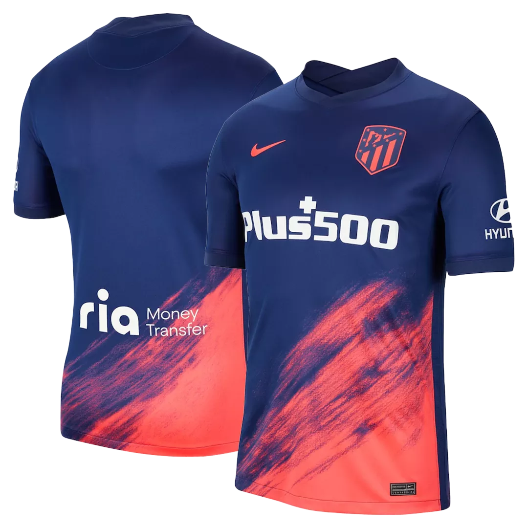 Atletico Madrid Jersey Custom Away Soccer Jersey 2021/22 - bestsoccerstore