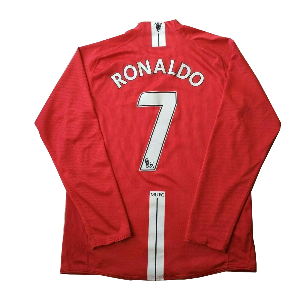 Ronaldo Manchester United Jersey 2008 Black Long sleeve Retro Away Jersey  xL