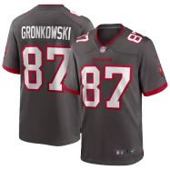 Tampa Bay Buccaneers GRONKOWSKI #87 Nike Gray Vapor Limited Jersey