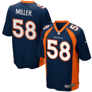 Denver Broncos MILLER #58 Nike Navy Game Jersey