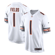 Chicago Bears FIELDS #1 Nike White Game Jersey