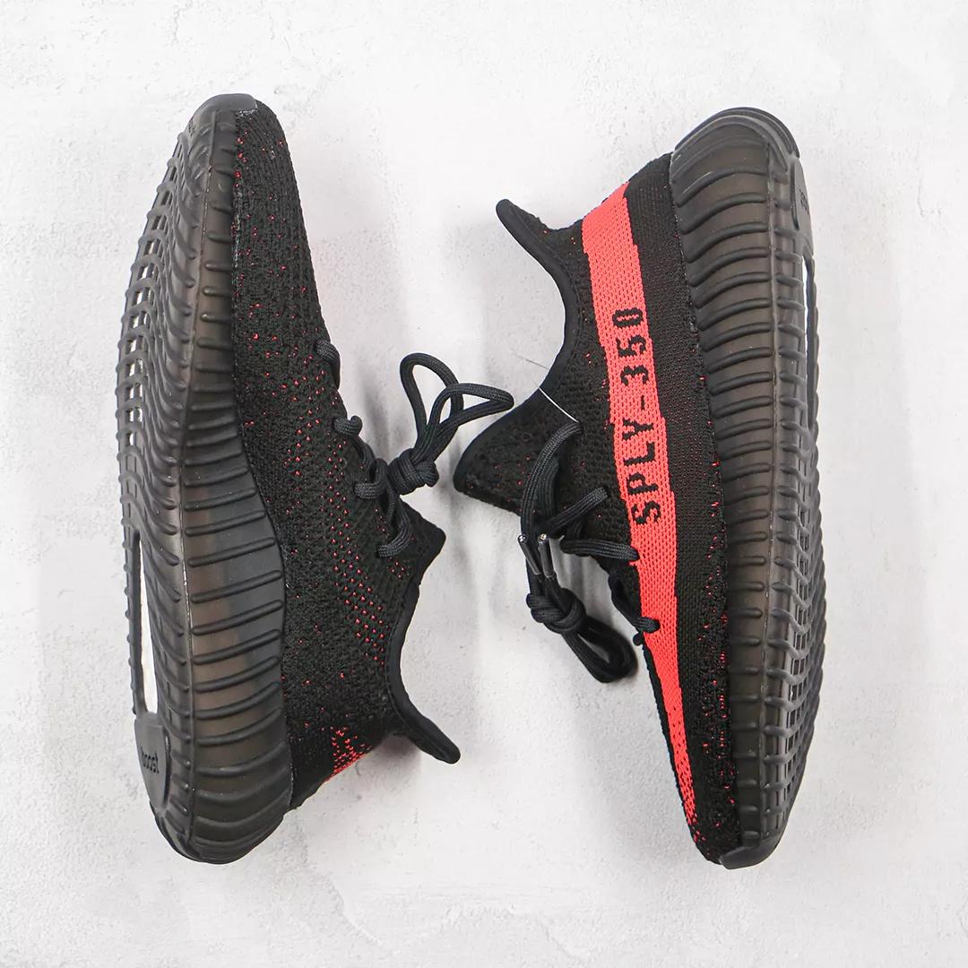 Yeezy Boost 350 V2 Red Stripe Cleat-BlackRed - bestsoccerstore