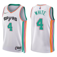 San Antonio Spurs Jersey Derrick White #4 NBA Jersey 2021/22