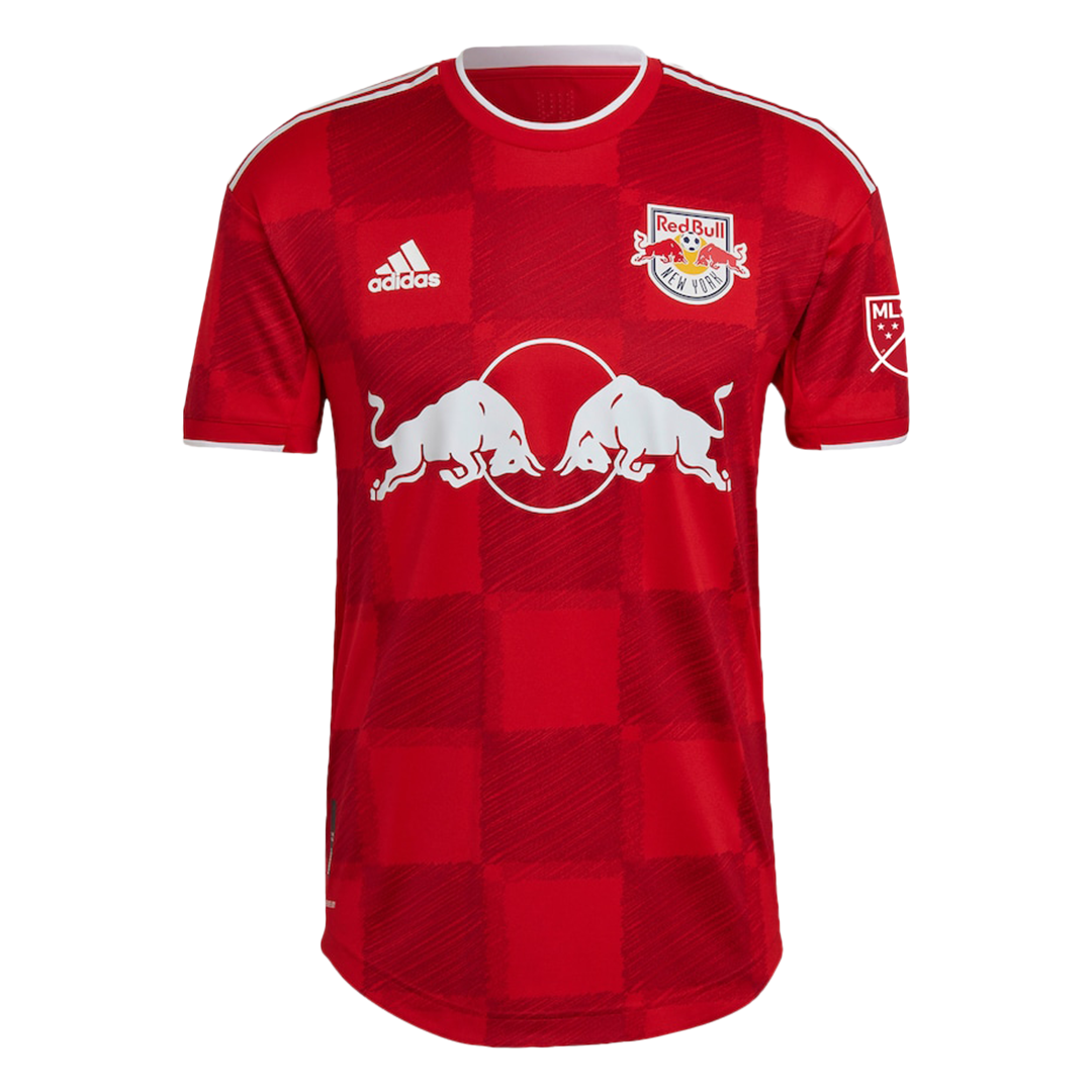 NEW YORK RED BULL 2015 HOME SHIRT MLS FOOTBALL SOCCER JERSEY ADIDAS SIZE L