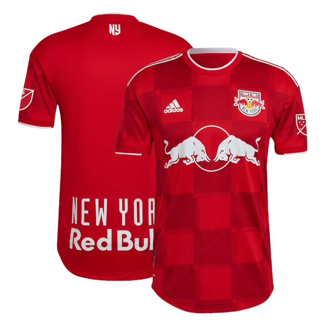 NEW YORK RED BULL 2015 HOME SHIRT MLS FOOTBALL SOCCER JERSEY ADIDAS SIZE L