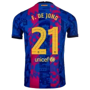Barcelona Jersey Custom Third Away Frenkie de Jong #21 Soccer Jersey 2021/22 - bestsoccerstore
