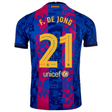 Barcelona Jersey Custom Third Away Frenkie de Jong #21 Soccer Jersey 2021/22
