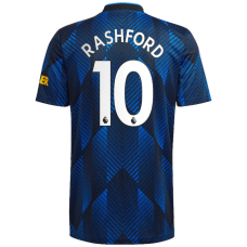 Manchester United Jersey Custom Third Away Marcus Rashford #10 Soccer Jersey 2021/22