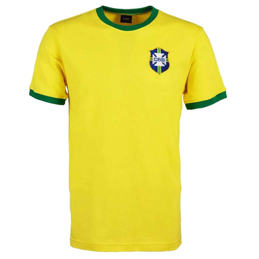 Retro PELÉ #10 1970 Brazil Home Soccer Jersey - bestsoccerstore