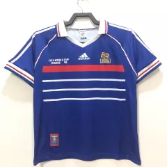 France Jersey Custom Home Soccer Jersey 1998 World Cup - bestsoccerstore