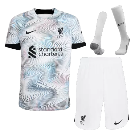 Kid's Liverpool Whole Kits Custom Away Soccer 2022/23 - bestsoccerstore