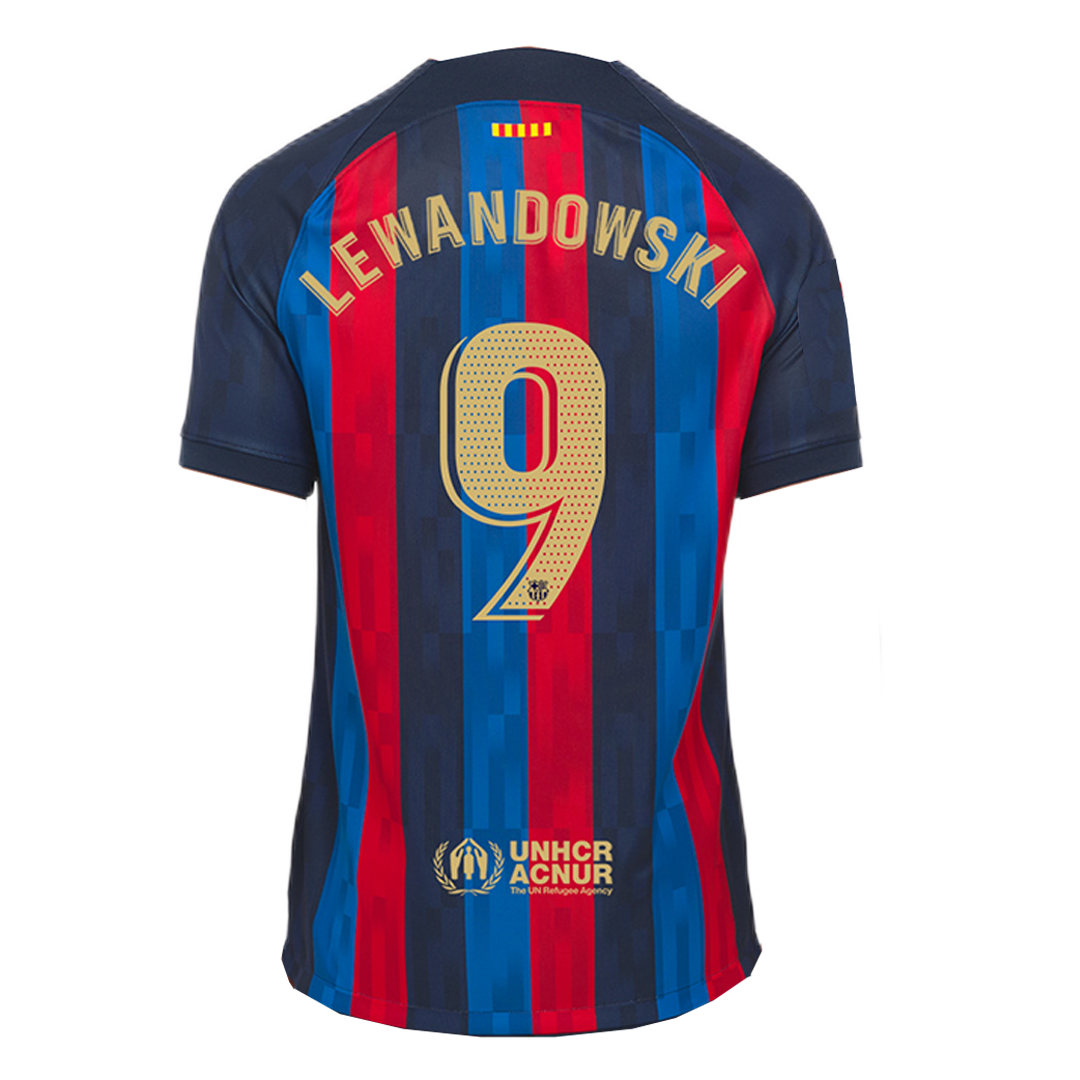 Barcelona Jersey Custom LEWANDOWSKI #9 Soccer Jersey Home 2022/23