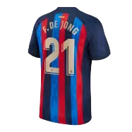 Barcelona Jersey Custom Home F. DE JONG #21 Soccer Jersey 2022/23 - bestsoccerstore