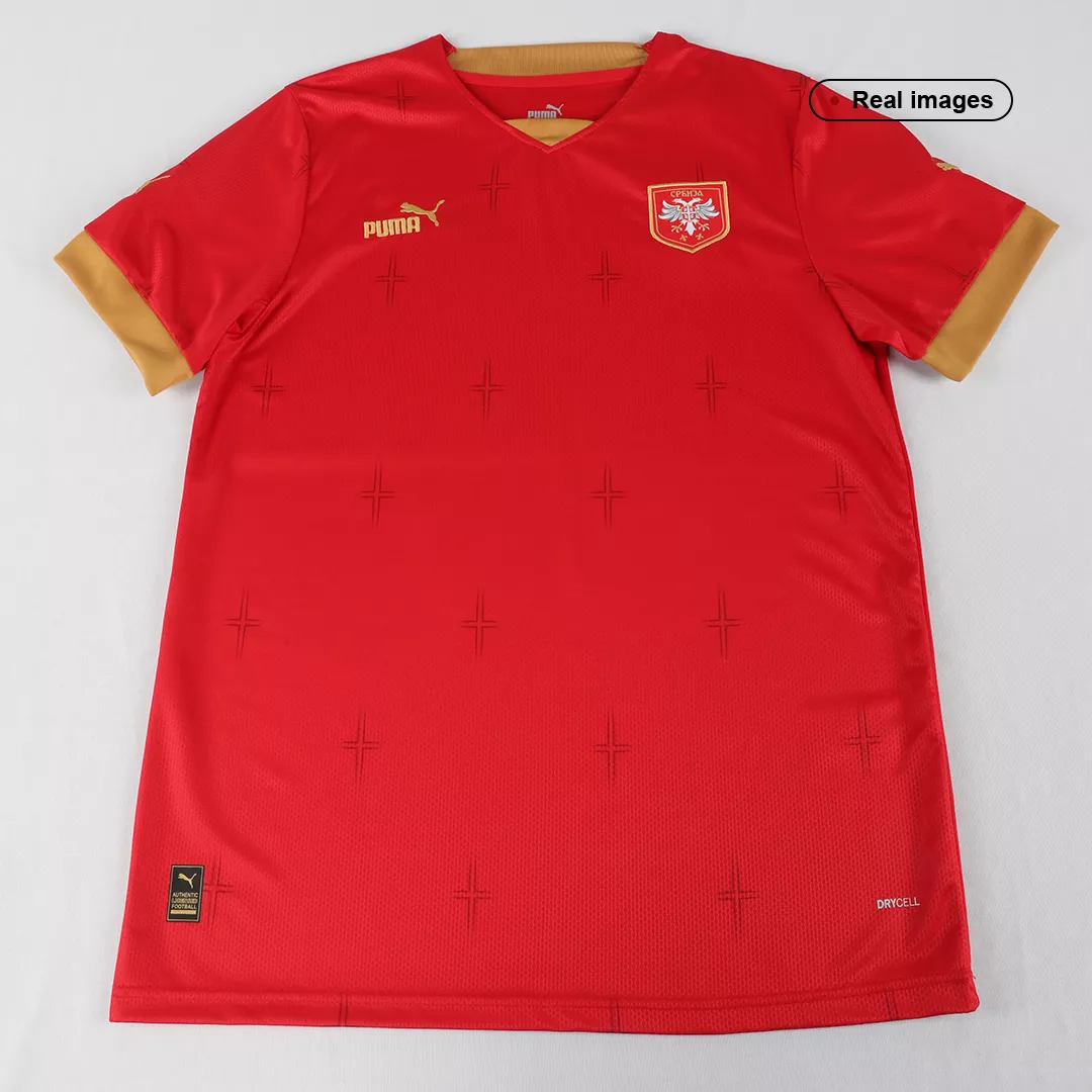 Serbia Home Soccer Jersey Custom World Cup Jersey 2022 - bestsoccerstore