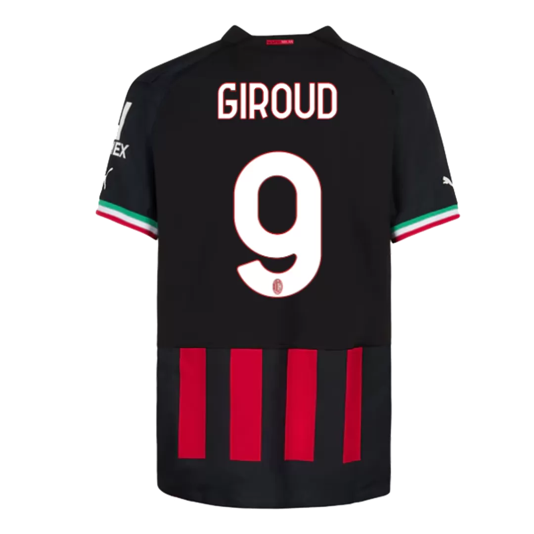 AC Milan Jersey Custom GIROUD #9 Soccer Jersey Home 2022/23 - bestsoccerstore