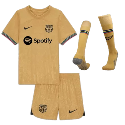 Kid's Barcelona Whole Kits Custom Away Soccer 2022/23 - bestsoccerstore