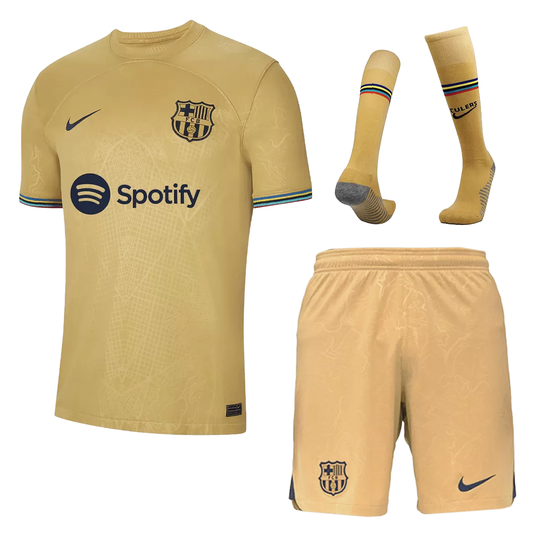 Barcelona Jersey Custom Away Soccer Jersey 2022/23 - bestsoccerstore