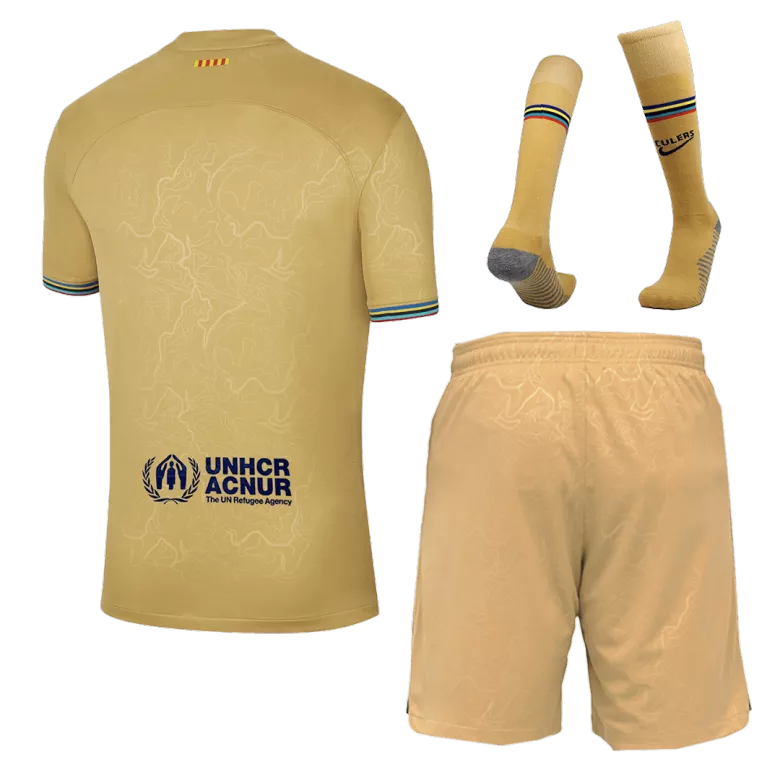 Men's Barcelona Whole Kits Custom Away Soccer 2022/23 - bestsoccerstore
