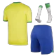 Men's Brazil Whole Kits Custom Home Soccer 2022 - bestsoccerstore