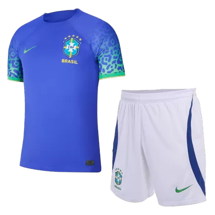 Kid's Brazil Jersey Custom Away Soccer Soccer Kits 2022 - bestsoccerstore