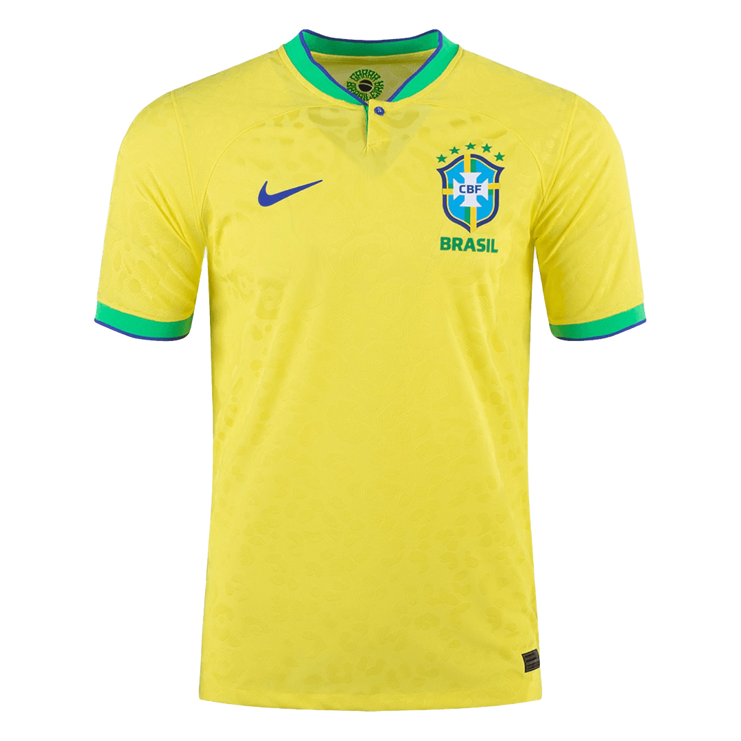 Brazil Home Soccer Jersey Custom World Cup Jersey 2022