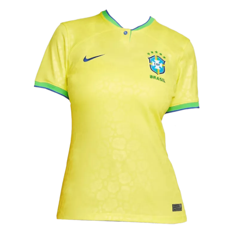 Brazil Custom Home Soccer Women's Jersey 2022 - bestsoccerstore