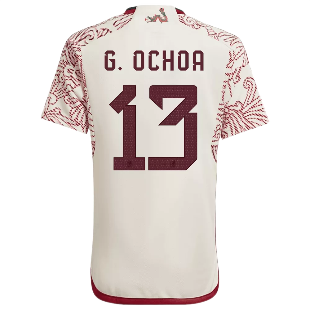 G.OCHOA #13 Mexico Away Soccer Jersey Custom World Cup Jersey 2022 - bestsoccerstore