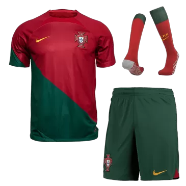 Portugal Home Soccer Jersey Custom World Cup Jersey 2022 - bestsoccerstore