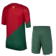Kid's Portugal Jersey Custom Home Soccer Soccer Kits 2022/23 - bestsoccerstore