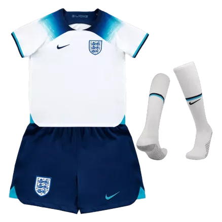 Kid's England Whole Kits Custom Home Soccer 2022 - bestsoccerstore