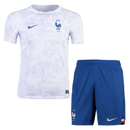 Kid's France Jersey Custom Away Soccer Soccer Kits 2022 - bestsoccerstore