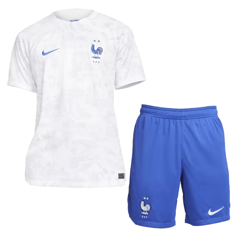 France National Soccer 11 DEMBELE 2022 World Cup White Away Authentic Jersey