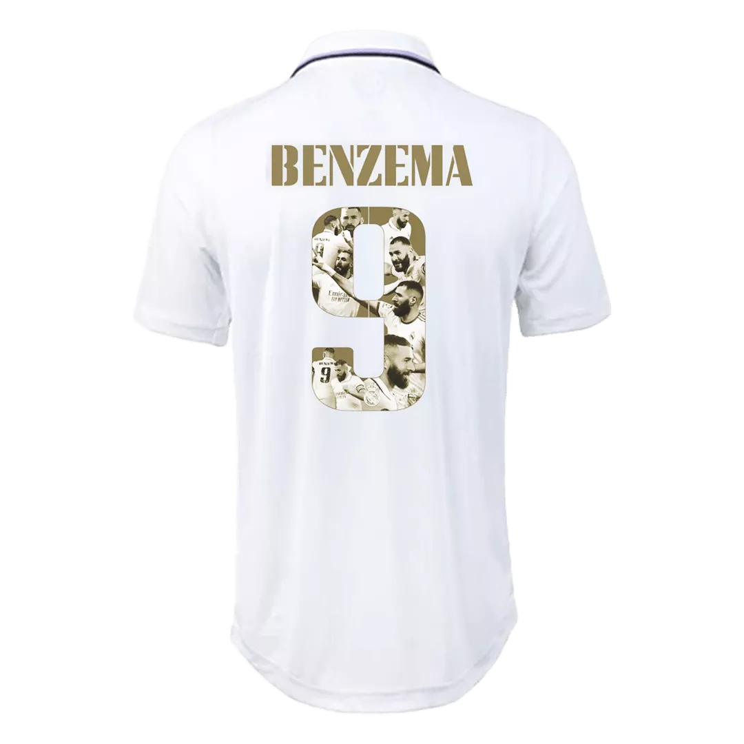 Real Madrid Jersey BENZEMA #9 Custom Home Soccer Jersey 2022 - bestsoccerstore