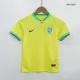 Kid's Brazil Jersey Custom Home Soccer Soccer Kits 2022 - bestsoccerstore