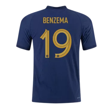 France Home Soccer Jersey BENZEMA #19 Custom World Cup Jersey 2022 - bestsoccerstore