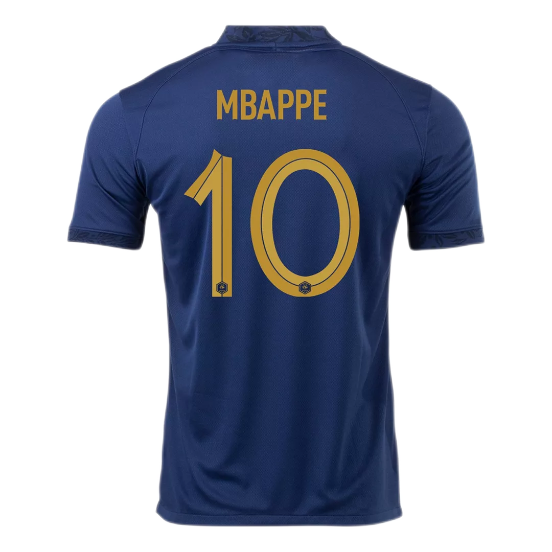 France Home Soccer Jersey Custom MBAPPE #10 World Cup Jersey 2022 - bestsoccerstore